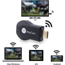 Clé TV HDMI WiFi 1080P HD, Dongle sans fil Miracast Airplay AnyCast DLNA, Noir