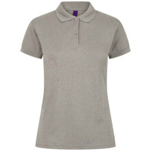 (XXL, Heather Grey) Henbury Womens/Ladies Pique Polo Shirt