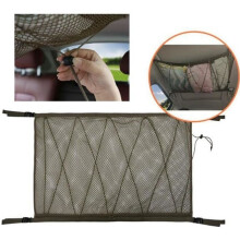 Car Storage Net, Car Roof Bag with Zipper, Luggage Organizer, Car Storage Net