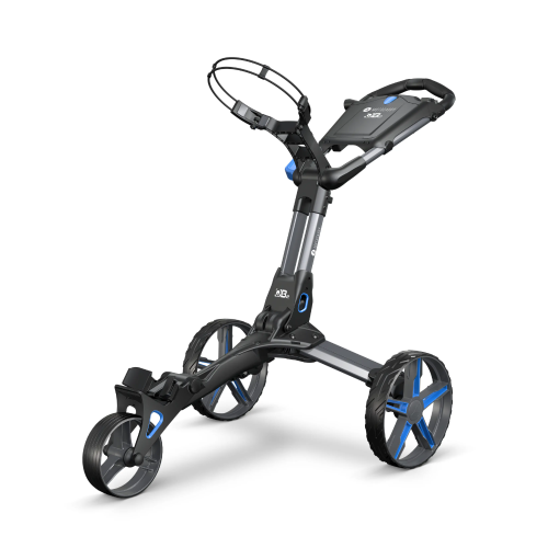 (Blue) Motocaddy QB2 Golf Trolley Compact 3 Wheel Push Cart Easy Fold EASILOCK