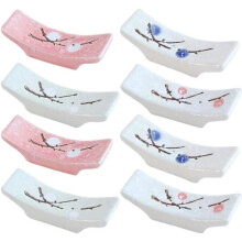 Chopstick Rest - Ceramic - Hand-Printed - 8 Pieces - Non-Slip - Durable and Reusable