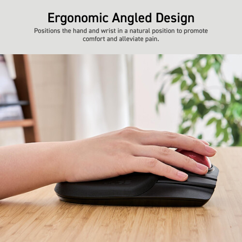 ELECOM HUGE Trackball Mouse, 2.4GHz Wireless, Finger Control, 8-Button Function, Palm Rest Attached, 52mm Smooth Red Ball, Windows11, MacOS 1