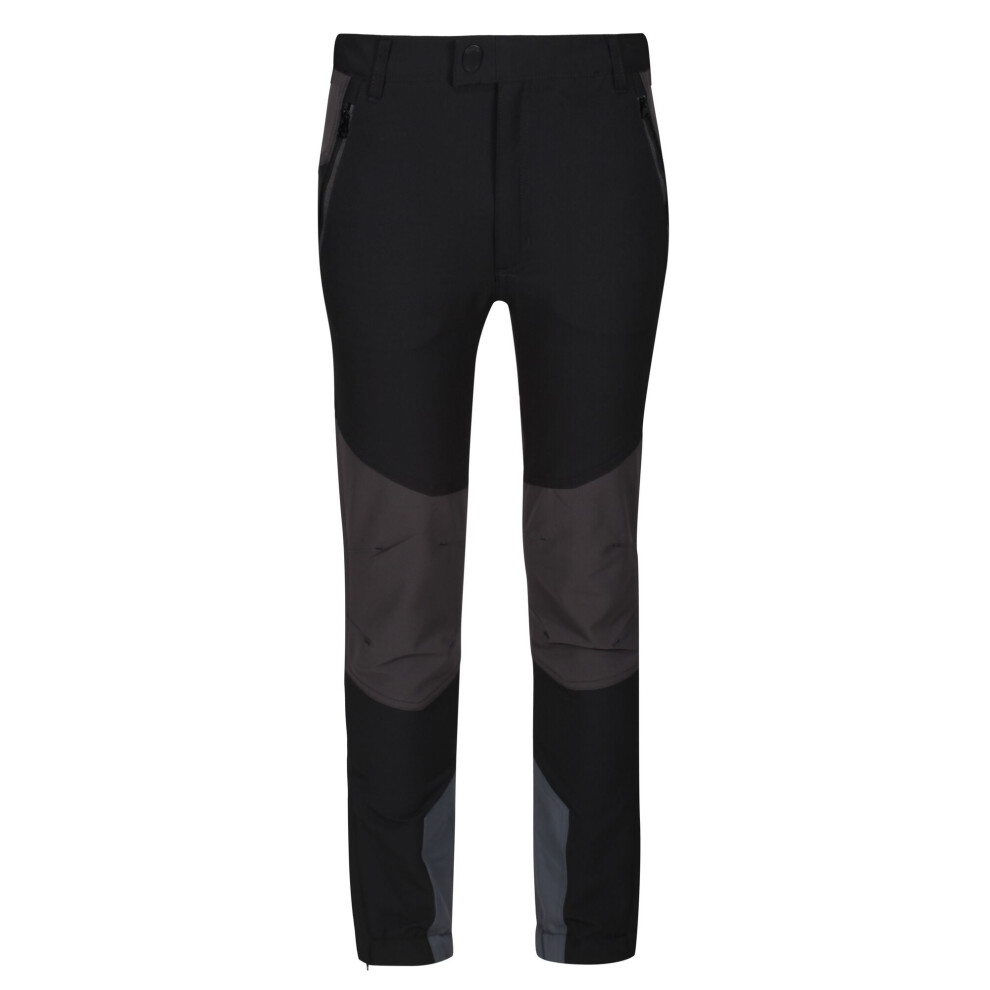 Regatta (3-4 Years, Black/Ash) Childrens/Kids Tech Mountain Hiking Trousers