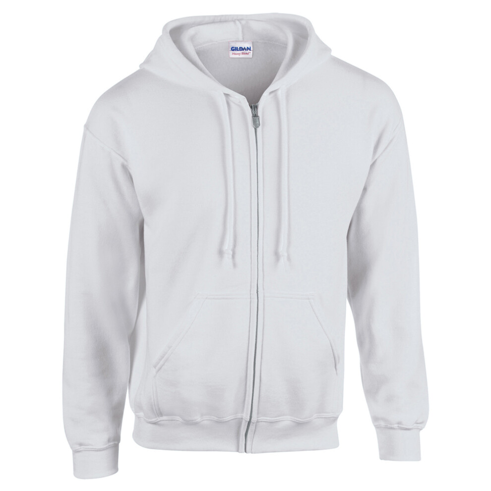 Gildan (Xl, Ash) Mens Heavy Blend Full Zip Hoodie Multicoloured