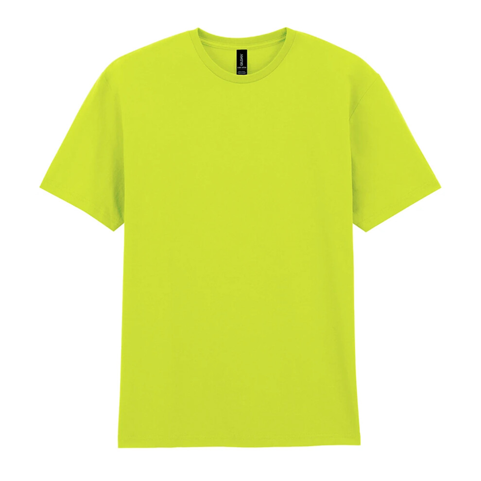 Gildan (4Xl, Safety ) Mens Cotton Lightweight T-Shirt Green