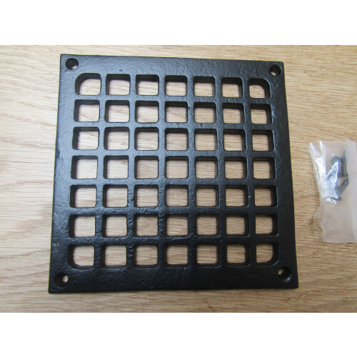 5" Square Grille Cover Black Antique 1