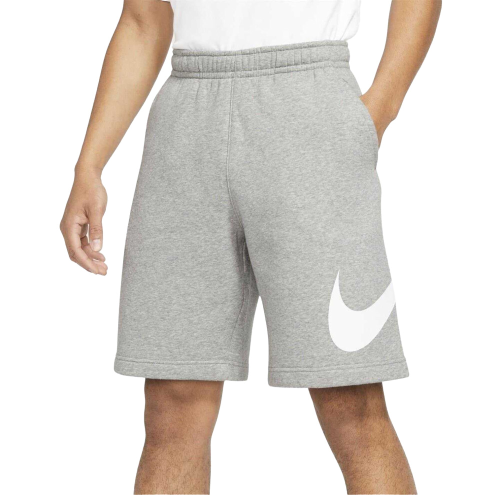 Nike (Xl, Dark /White) Mens Club Fleece Sweat Shorts Grey