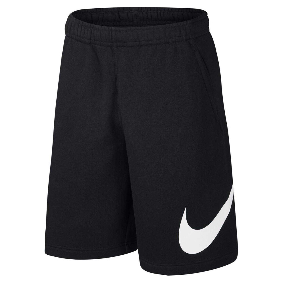 Nike (M, /White) Mens Club Fleece Sweat Shorts Black