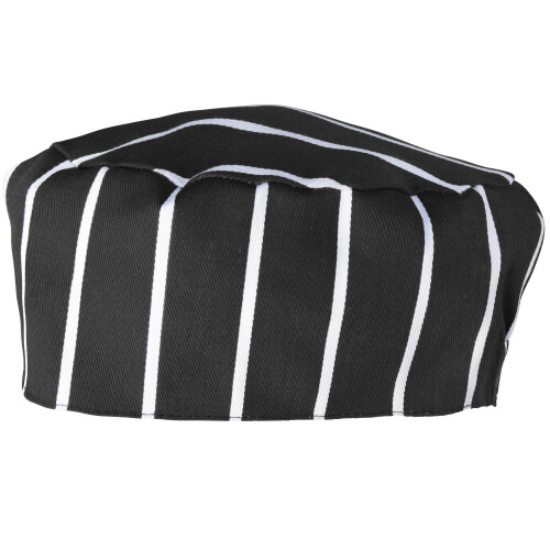 Premier (One Size, Black/White Stripe) Premier Unisex Chefs Skull Cap (Pack of 2)