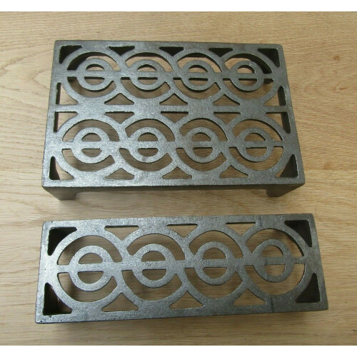 9" x 6" Regency Scroll Air Brick Vent Antique Iron 2