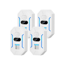Lot de 4 répulsifs anti-moustiques à ultrasons, couverture de 120 m², fonctionnement silencieux et discret, pour intérieur, maison et chambre