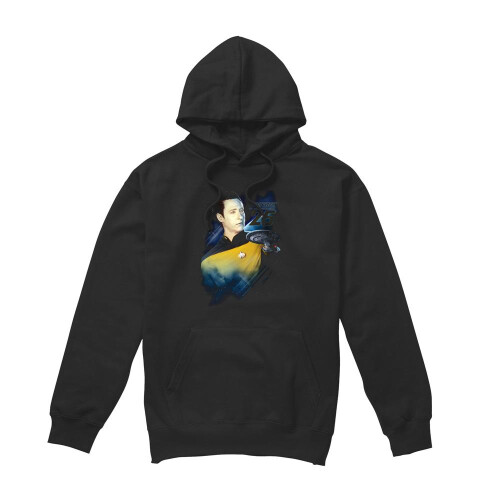Star Trek (S, Black) Star Trek Mens 25th Data Hoodie