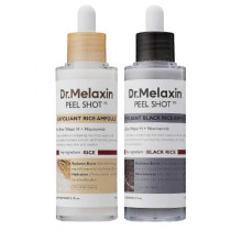 2PCS Dr.Melaxin PEEL SHOT GLOW EXFOLIANT RICE AMPOULE (WHITE RICE/BLACK RICE) 80ML