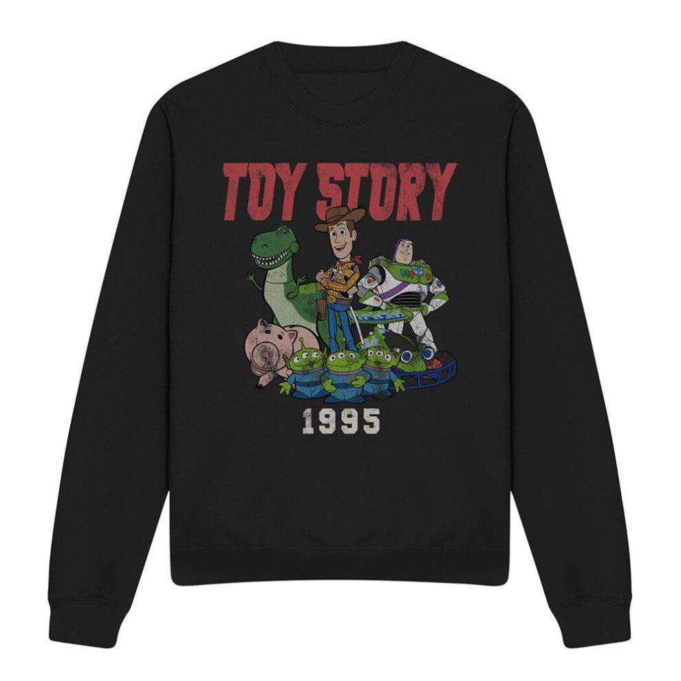Toy Story (M, Black) Unisex Adult 1995 Retro Sweatshirt