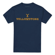 (XL, Navy) Yellowstone Unisex Adult Logo T-Shirt