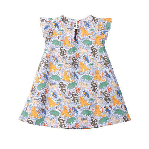 (6-12 Months, Multi-Color) Beebay Rüschenkleid mit Tiermuster, mehrfarbig 1