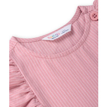 (4 Years, Pink) Beebay Gestreepte jurk met knoopsluiting, roze