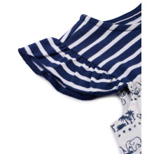(6 Years, Navy) Beebay MixMedia Elephant Print Dress Navy