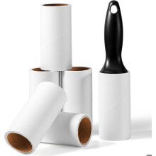 Adhesive Clothes Roller, Pet Hair Brush, Pet Hair Roller, 6 Rolls + 1 Handle, 360 Sheets