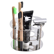 Stainless steel toothbrush holder and toothpaste holder, multi-functional set