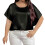 Women's Plus Size Round Neck Short Sleeve Blouse Solid Color Casual and Comfortable 2