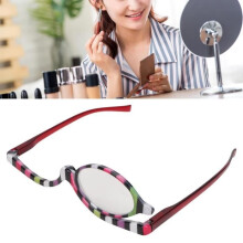 Zerodis Makeup Magnifier Reading Glasses Cosmetic Magnifier Single Lens Rotating Colored Scent Box +3.50
