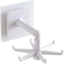 Coat rack - Adhesive hooks - White - Easy installation - Durable - 360 degrees