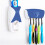 YONIS Wall-Mounted Automatic Dispenser with Press Holder and 5 Toothbrushes, Blue 1