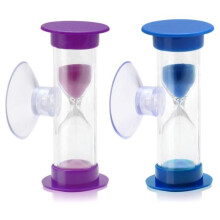 Hourglass - 2 pcs - Suction Cup - 3 minutes - Colorful