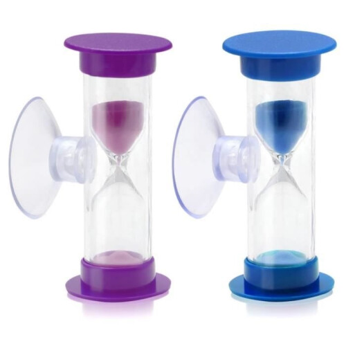 Hourglass - 2 pcs - Suction Cup - 3 minutes - Colorful