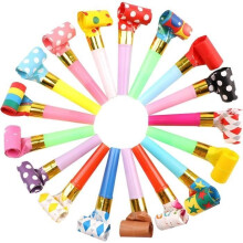 25-Piece Party Decoration Whistle Set, Colorful Children's Birthday Whistle Suitable for Halloween and Birthday Parties, Random Delivery