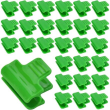 Greenhouse clips - AQSACOKIYA - Pack of 30 - Plastic - Diameter 16 mm - Green