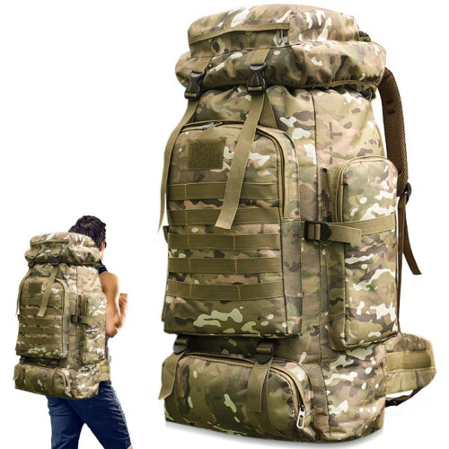 Hiking Backpack - XINXU - 80L - Waterproof - Oxford Fabric - Adjustable Straps