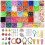 40 DIY rainbow rubber band grids, 2500 pieces 1