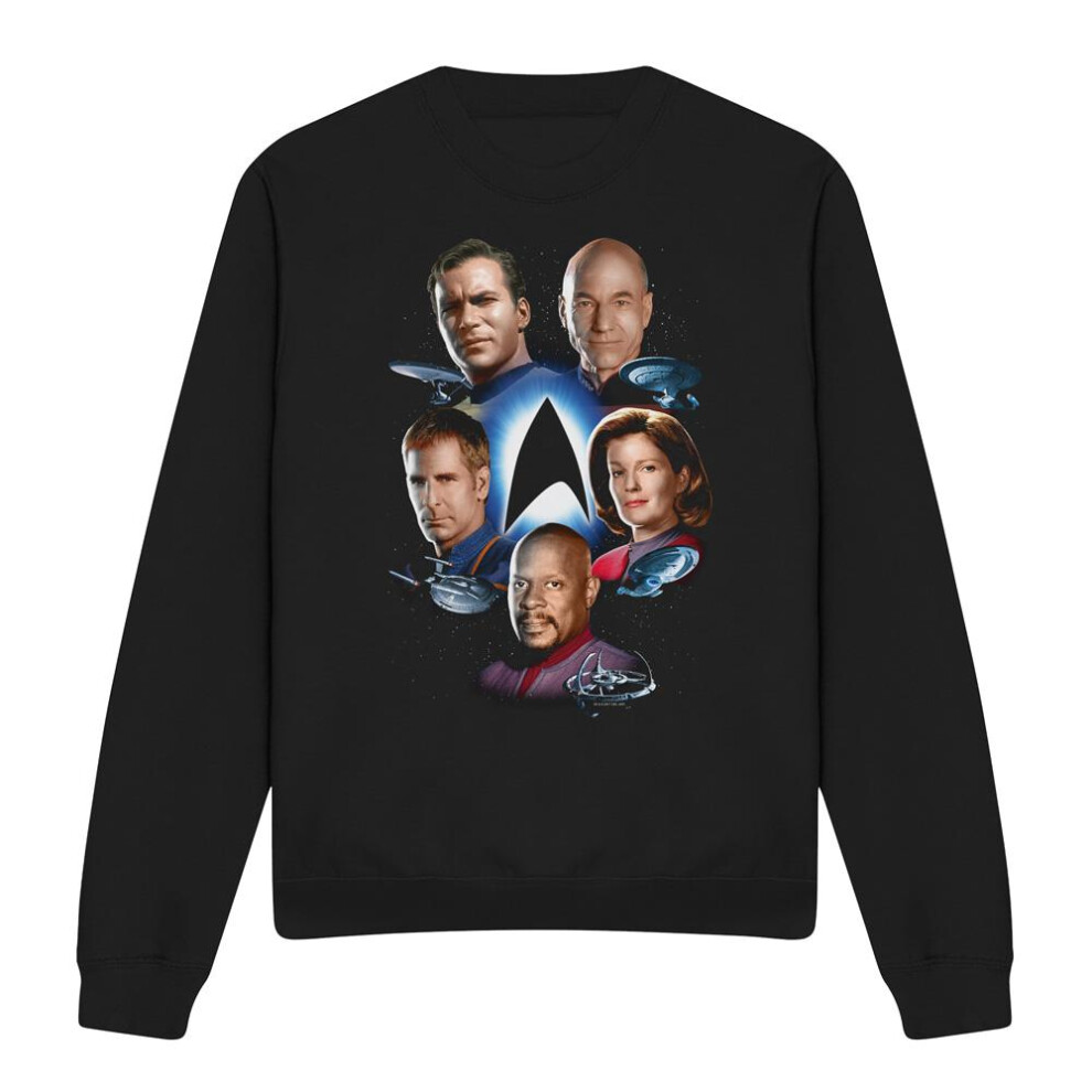 Star Trek (Xxl, ) Unisex Adult Starfleet's Finest Sweatshirt Black