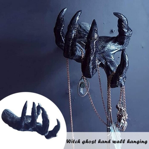 Halloween 3D Witch Hand Wall Hook, Coat Rack, Home Wall Decoration