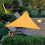 TEMPSA Waterproof Triangular Shade Sail - Orange - 4x4x4m - UV Protection 1