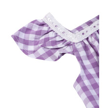 (6 Years, Purple) Beebay Y/d check lace detail dress Purple