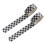2 colored adhesive tapes - Light checkerboard pattern - Paper tape - For crafts - Black and white 1