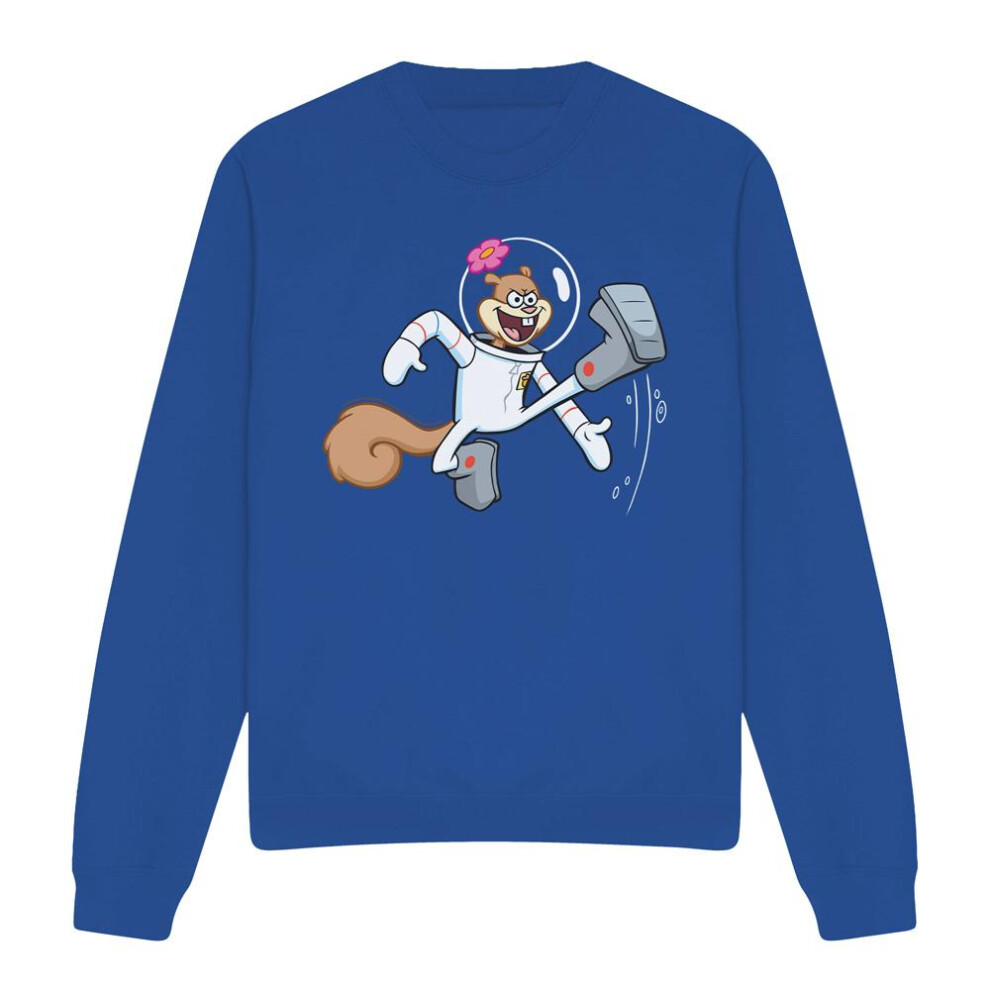 Spongebob Squarepants (Xxl, Royal Blue) Unisex Adult Karate Sandy Cheeks Sweatshirt