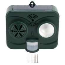 Répulsif ultrasonique extérieur pour animaux, double alimentation (solaire et économe en énergie), installation facile et résistance aux