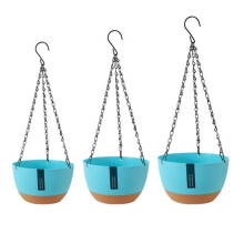Hanging plant pot - MOTHINESSTO - Double chain - 5 colors - Minimalist design - Removable tray