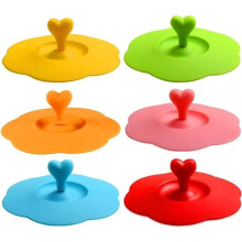 Set of 6 Silicone Cup Lids, Food Grade Silicone Cover, Drink Silicone Seal, Lid Cap, Glass Silicone Seal