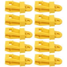 Tarpaulin clips - GIGICIAL - Pack of 10 - Heavy-duty - Locking handle - Yellow