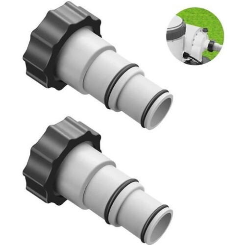 Intex Pool Hose Adapter - Pool Fitting - 1.5" and 1.25" Connections - Durable Plastic