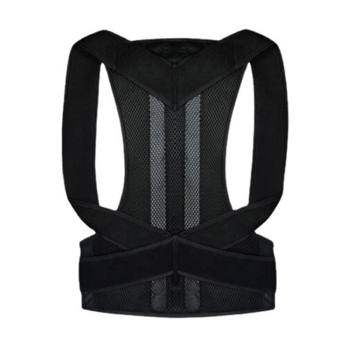 Posture Corrector - Men Women - Adjustable Back Support - Breathable Back Belt - Size L