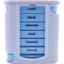 AUTONOMY AND WELL-BEING Weekly Pill Organizer with 7 slots, 4 compartments per slot