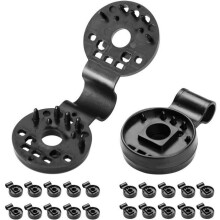Set of 20 black 3.8cm fixing clips for windbreaks and privacy screens, reusable, with extra holes for fixing tent pegs, for home and