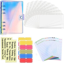 A6 Budget Binder, PVC Envelope, Budget Planner, Label Stickers for Travel, Work, Gift Idea