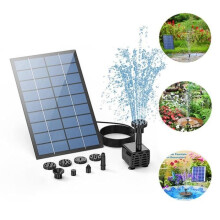 Solar Fountain - 2.0W Outdoor Garden Solar Fountain Pump with 6 Nozzles for Bird Bath, Swimming Pool, Decoration
